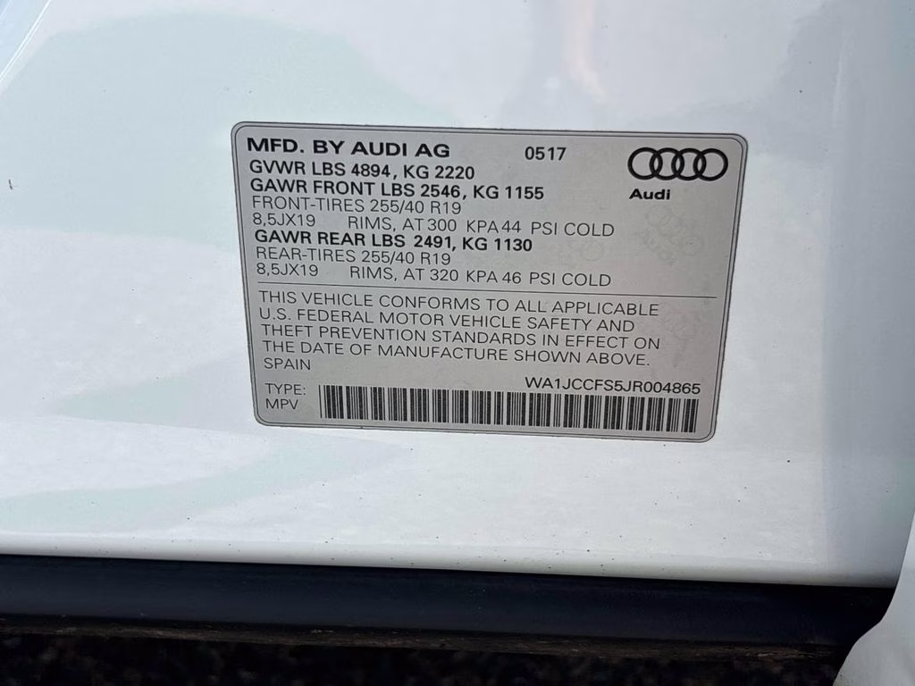 2018 Glacier White Audi Q3 2.0T Premium Plus AWD SUV