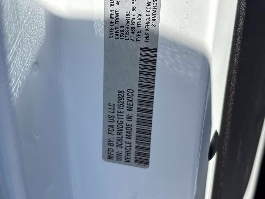 2026 Bright White Clearcoat Ram ProMaster 2500 High Roof FWD Van