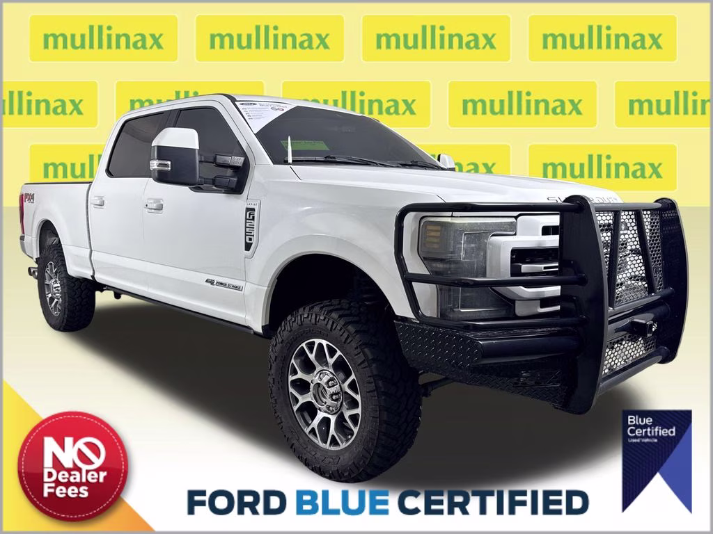 2021 Star White Metallic Tri-Coat Ford Super Duty F-250 SRW Lariat 4X4 Truck