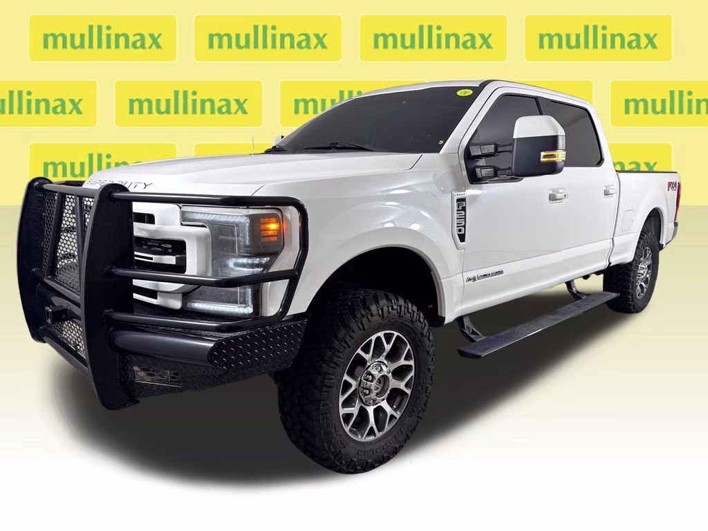 2021 Star White Metallic Tri-Coat Ford Super Duty F-250 SRW Lariat 4X4 Truck