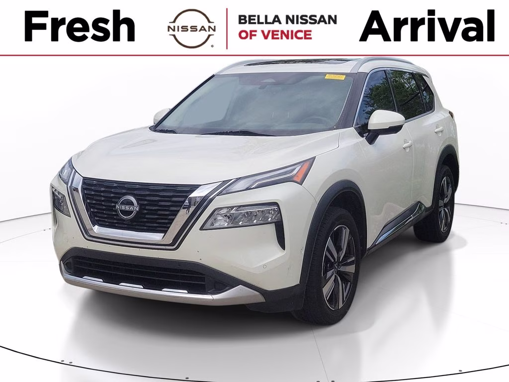 2023 Pearl White Tricoat Nissan Rogue Platinum FWD SUV