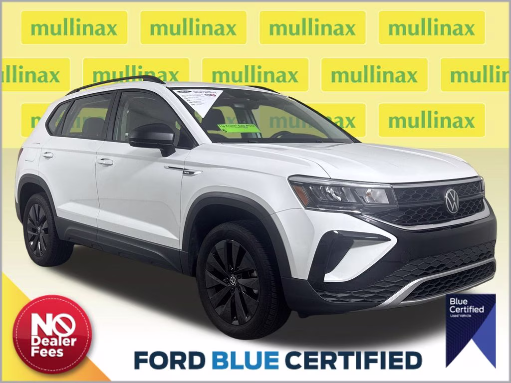 2024 Pure White Volkswagen Taos 1.5T S FWD SUV