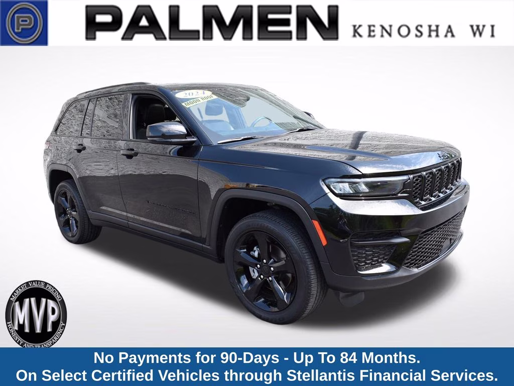 2024 Diamond Black Crystal Pearlcoat Jeep Grand Cherokee Altitude X 4X4 SUV