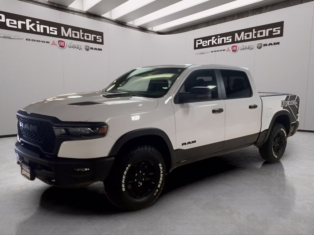 2025 Bright White Clearcoat Ram 1500 Rebel 4X4 Truck