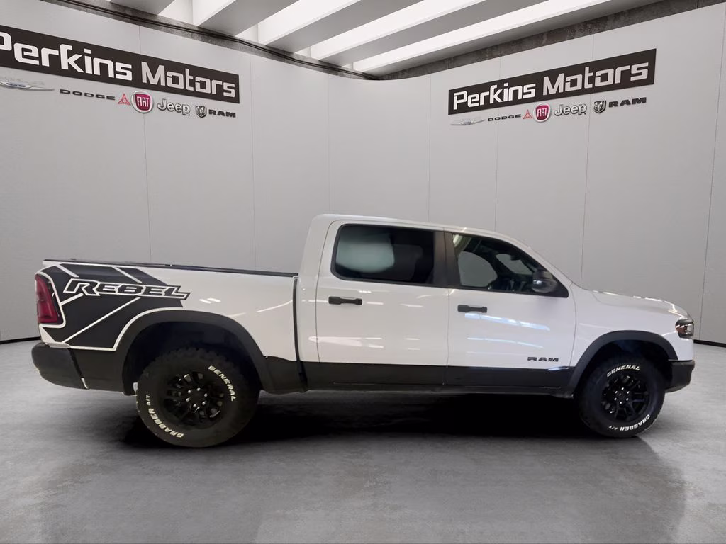 2025 Bright White Clearcoat Ram 1500 Rebel 4X4 Truck