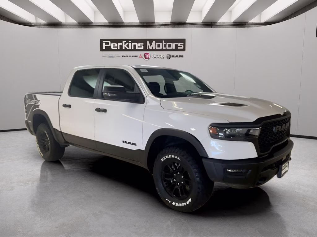 2025 Bright White Clearcoat Ram 1500 Rebel 4X4 Truck