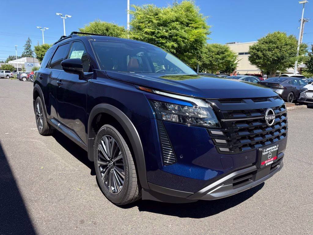 2026 Deep Ocean Blue Pearl Nissan Pathfinder Platinum 4X4 SUV
