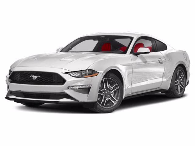 2023 White Ford Mustang EcoBoost Premium RWD Sedan