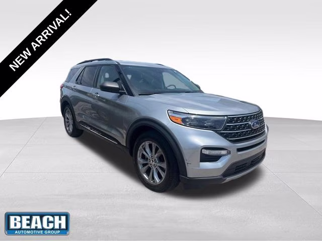 2023 Iconic Silver Metallic Ford Explorer XLT RWD SUV