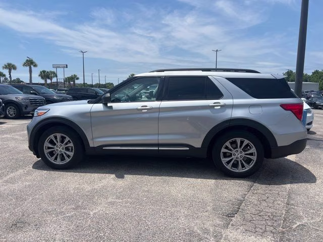 2023 Iconic Silver Metallic Ford Explorer XLT RWD SUV