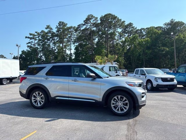 2023 Silver Metallic Ford Explorer XLT RWD SUV