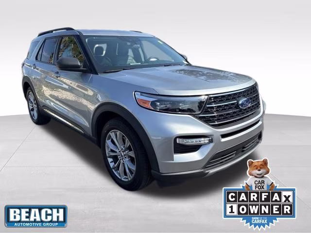 2023 Silver Metallic Ford Explorer XLT RWD SUV