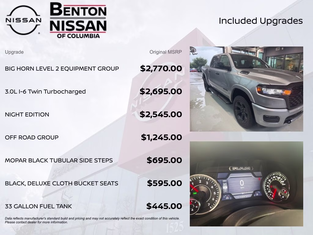 2025 Billet Silver Metallic Clearcoat Ram 1500 Big Horn/Lone Star 4X4 Truck