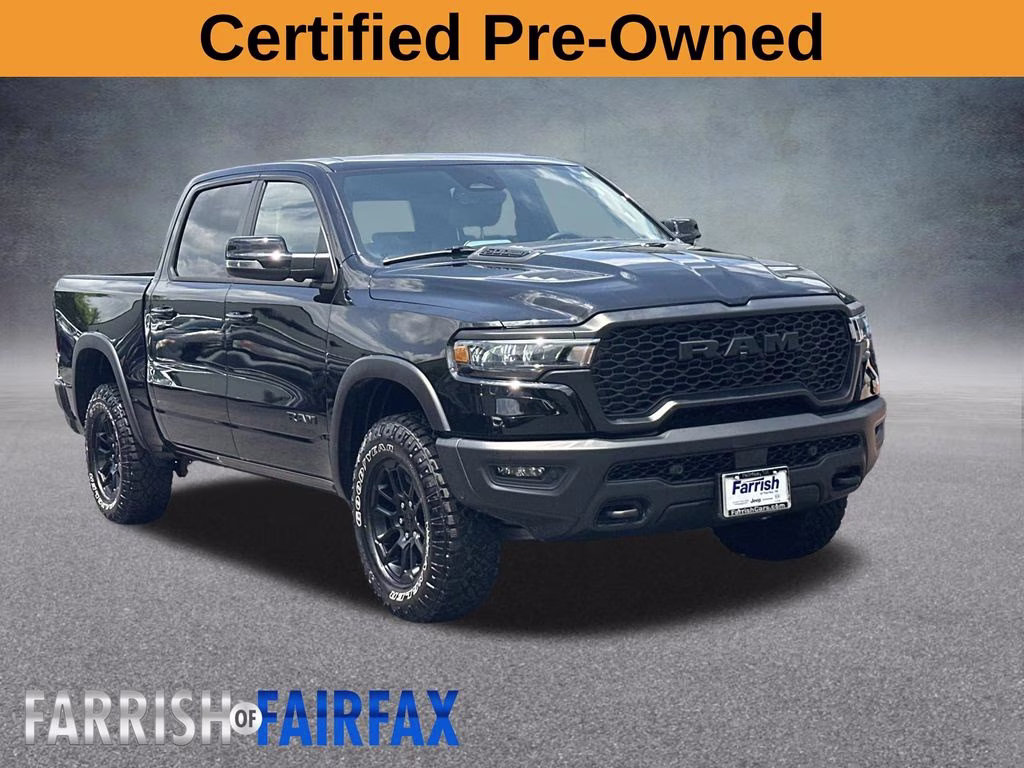2025 Diamond Black Crystal Pearlcoat Ram 1500 Rebel 4X4 Truck