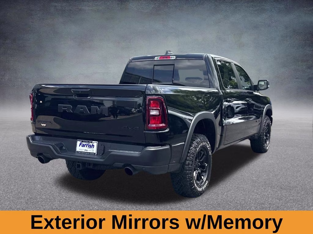 2025 Diamond Black Crystal Pearlcoat Ram 1500 Rebel 4X4 Truck