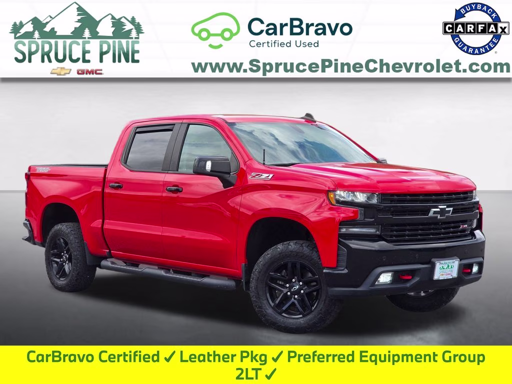 2019 Red Hot Chevrolet Silverado 1500 LT Trail Boss 4X4 Truck