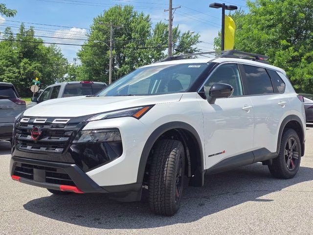2026 Everest White Pearl Tricoat Nissan Rogue Rock Creek AWD SUV