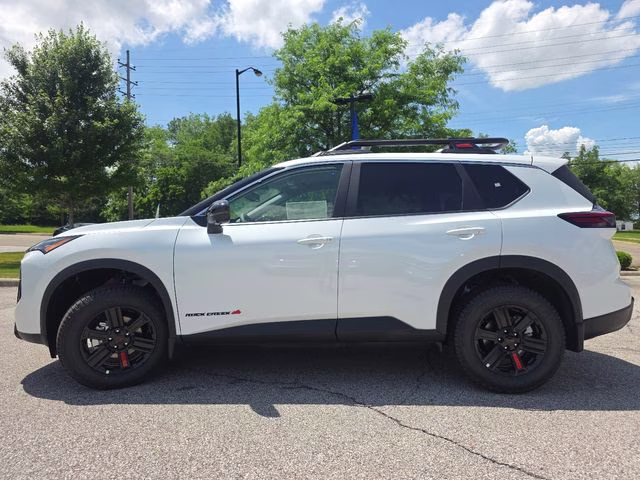 2026 Everest White Pearl Tricoat Nissan Rogue Rock Creek AWD SUV