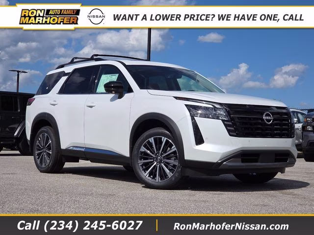 2026 Everest White Pearl Tricoat Nissan Pathfinder Platinum 4X4 SUV