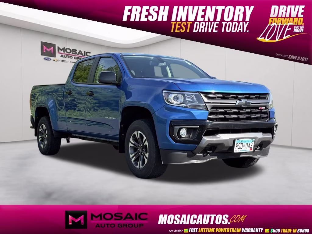 2022 Bright Blue Metallic Chevrolet Colorado Z71 4X4 Truck