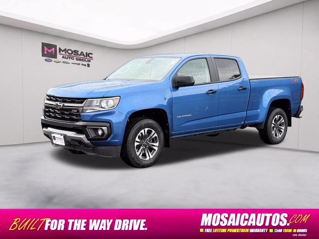 2022 Bright Blue Metallic Chevrolet Colorado Z71 4X4 Truck