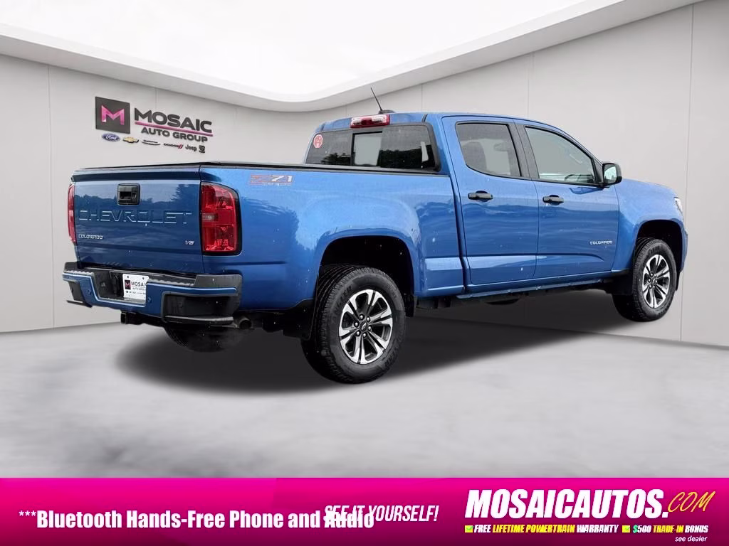 2022 Bright Blue Metallic Chevrolet Colorado Z71 4X4 Truck