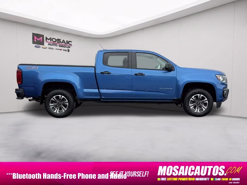 2022 Bright Blue Metallic Chevrolet Colorado Z71 4X4 Truck