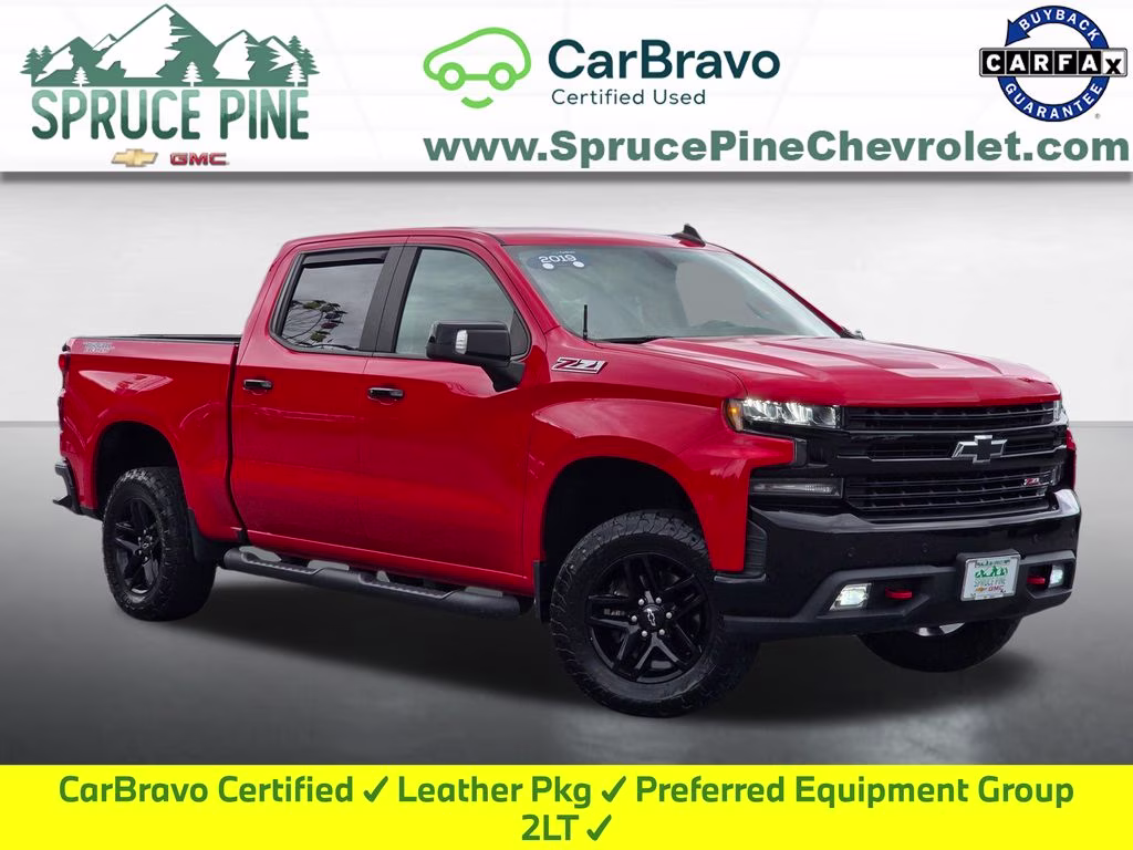2019 Red Hot Chevrolet Silverado 1500 LT Trail Boss 4X4 Truck