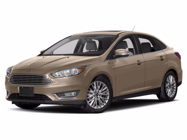 2018 White Gold Metallic Ford Focus Titanium FWD Sedan
