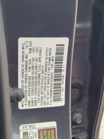 2015 Urban Titanium Metallic Honda CR-V EX AWD SUV