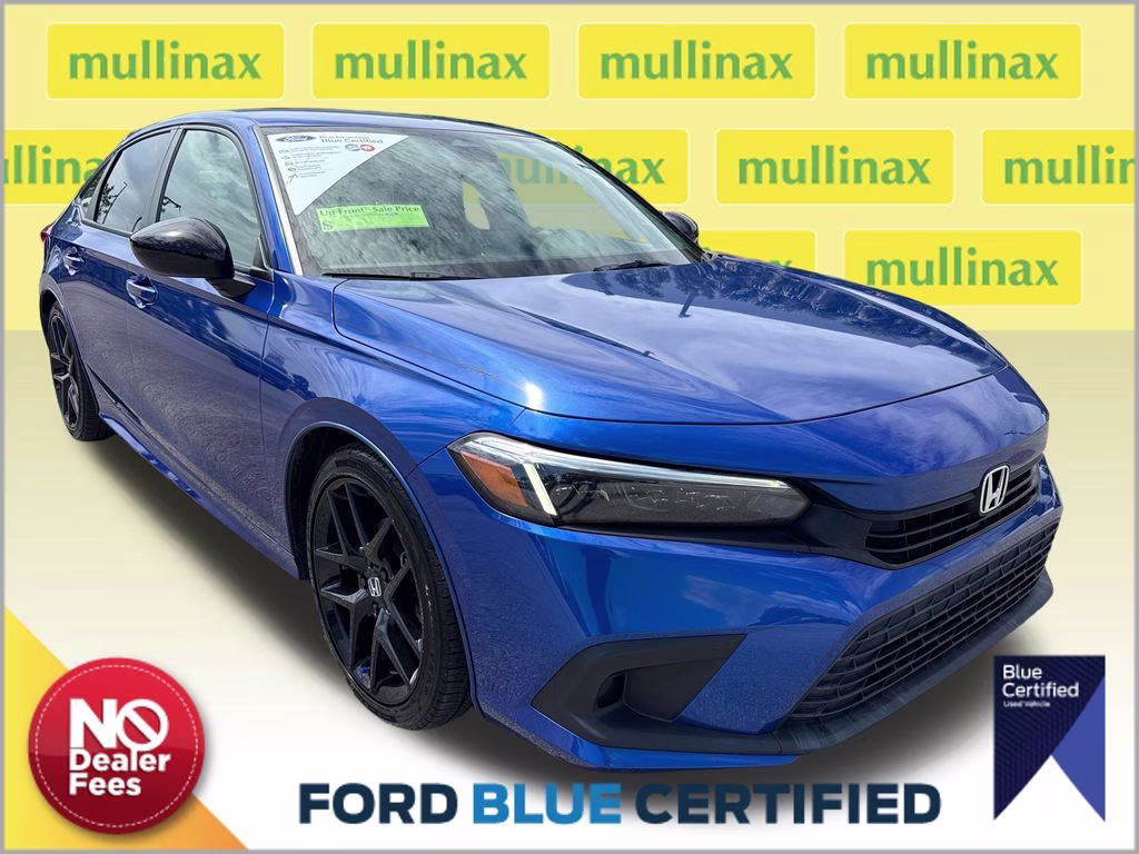 2023 Aegean Blue Metallic Honda Civic Sport FWD Sedan