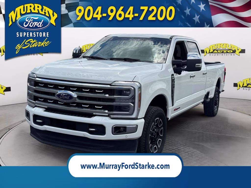 2024 White Metallic Ford Super Duty F-350 SRW Platinum 4X4 Truck
