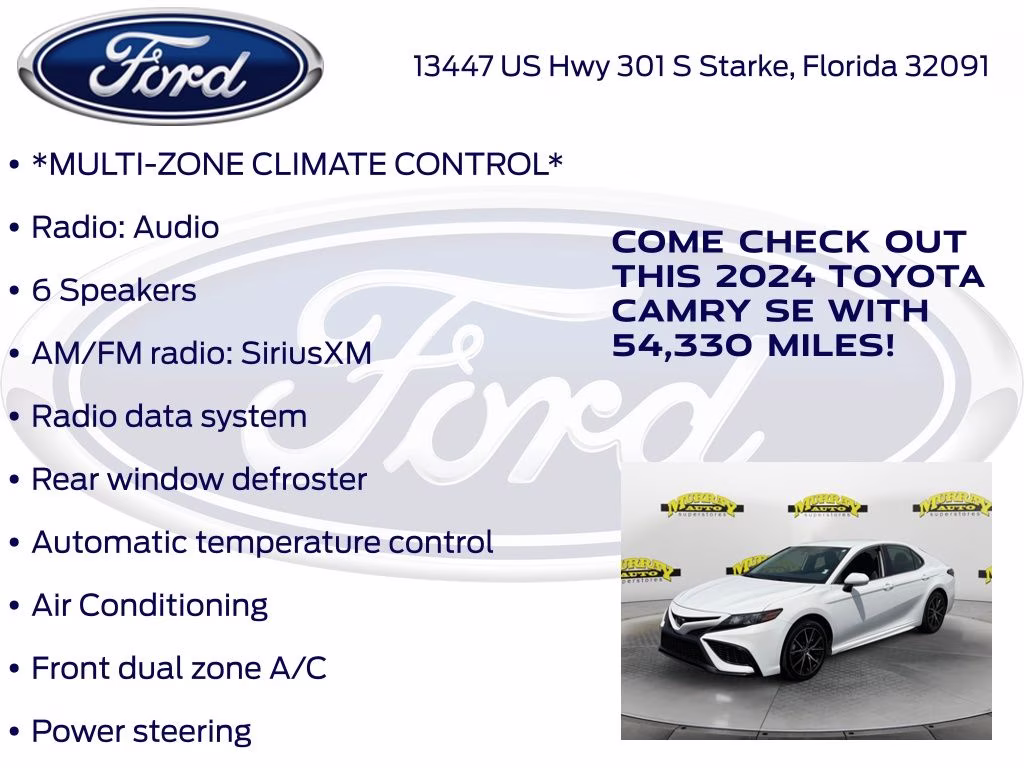 2024 Ice Toyota Camry SE FWD Sedan