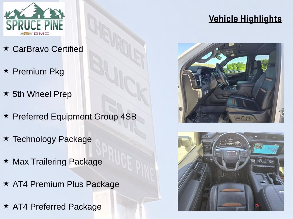 2025 Summit White GMC Sierra 2500HD AT4 4X4 Truck