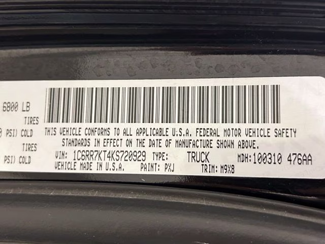 2019 Diamond Black Crystal Pearlcoat Ram 1500 Tradesman 4X4 Truck