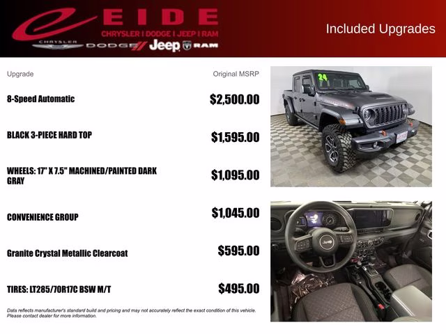 2024 Granite Crystal Metallic Clearcoat Jeep Gladiator Mojave 4X4 Truck