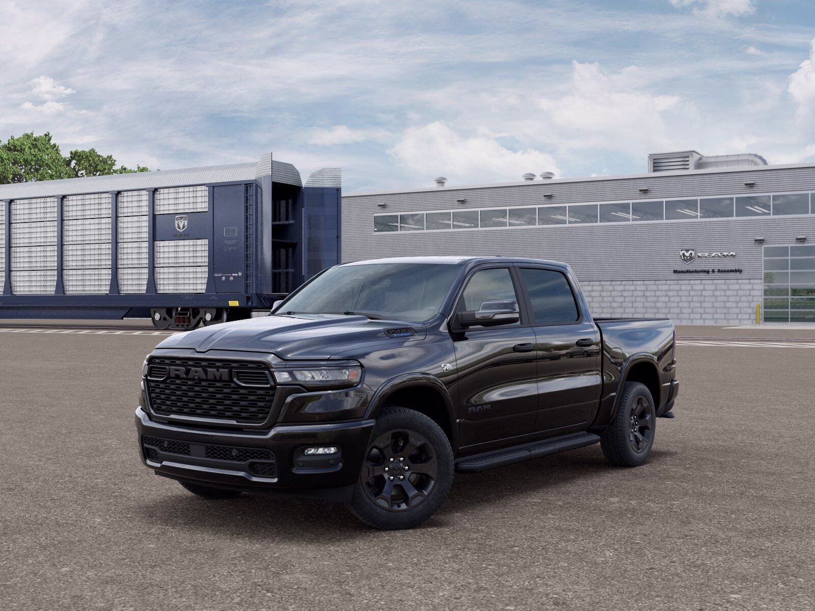 2026 Diamond Black Crystal Pearl Coat Ram 1500 1500 Big Horn Crew Cab 4x4 5'7' Box Truck