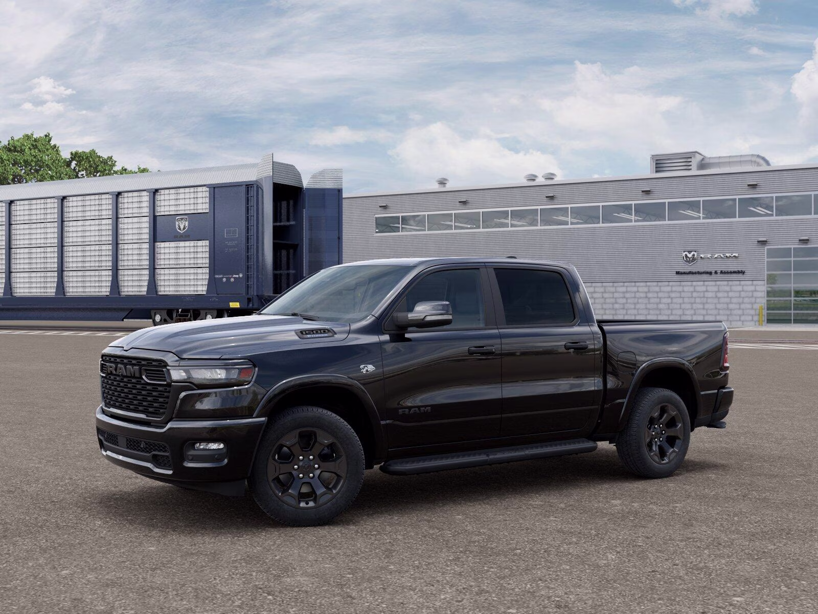 2026 Diamond Black Crystal Pearl Coat Ram 1500 1500 Big Horn Crew Cab 4x4 5'7' Box Truck
