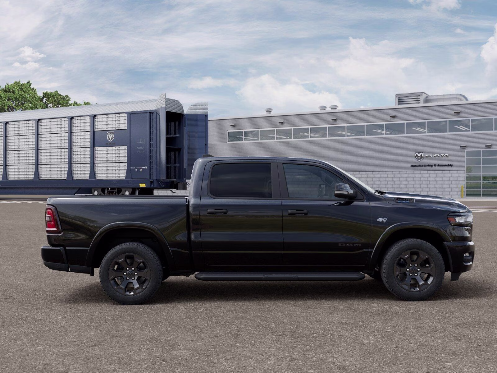 2026 Diamond Black Crystal Pearl Coat Ram 1500 1500 Big Horn Crew Cab 4x4 5'7' Box Truck