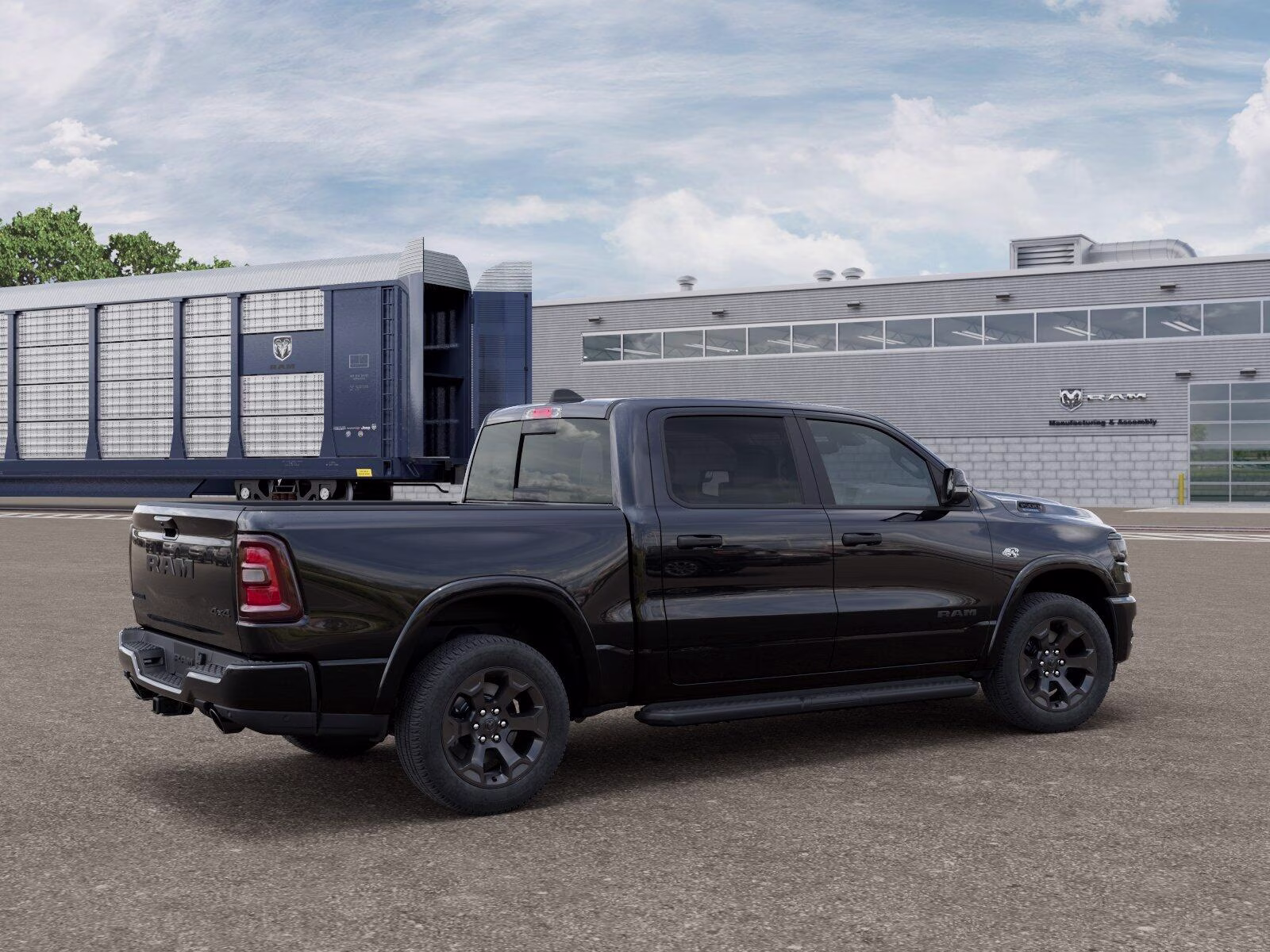 2026 Diamond Black Crystal Pearl Coat Ram 1500 1500 Big Horn Crew Cab 4x4 5'7' Box Truck
