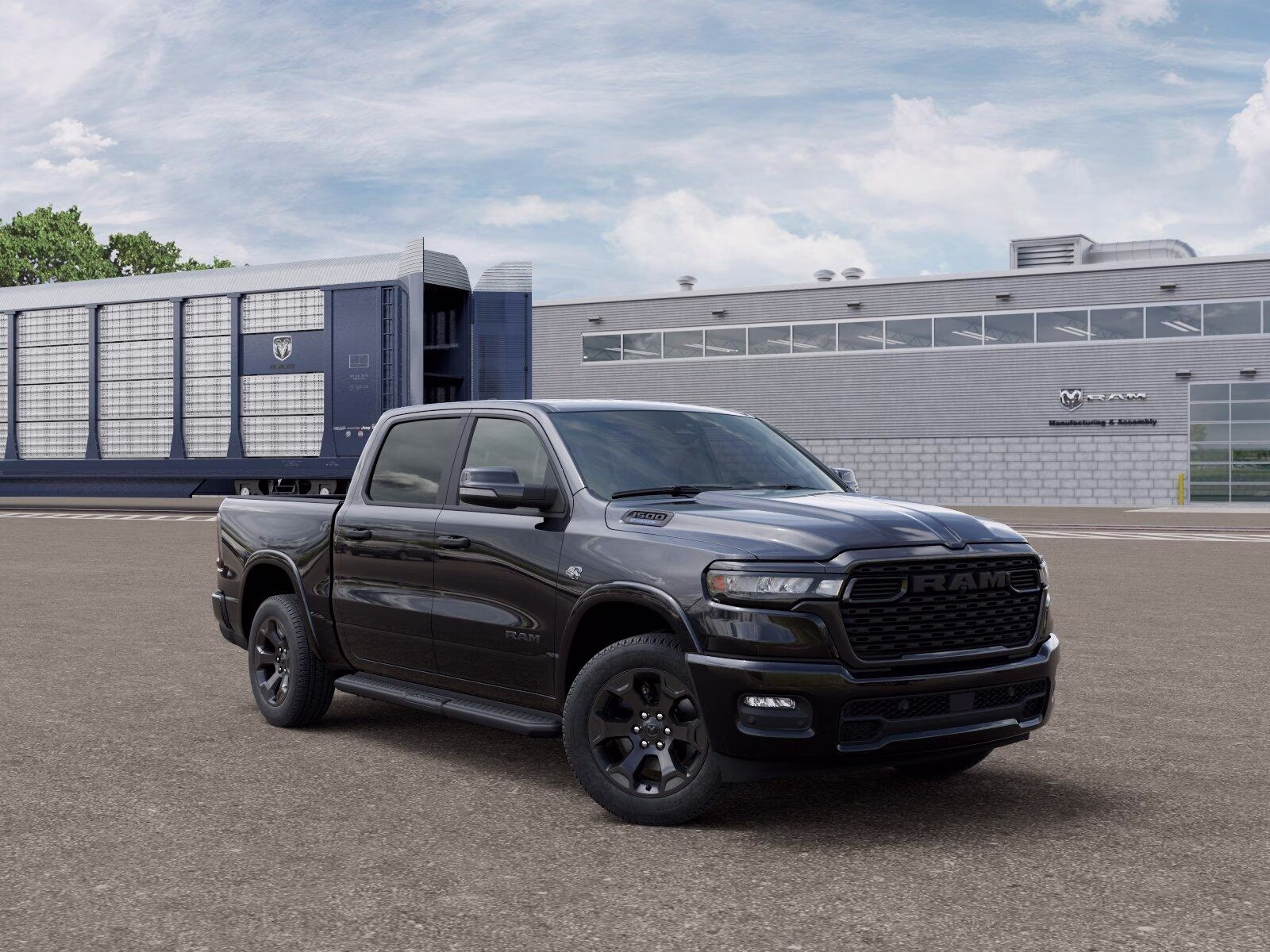 2026 Diamond Black Crystal Pearl Coat Ram 1500 1500 Big Horn Crew Cab 4x4 5'7' Box Truck