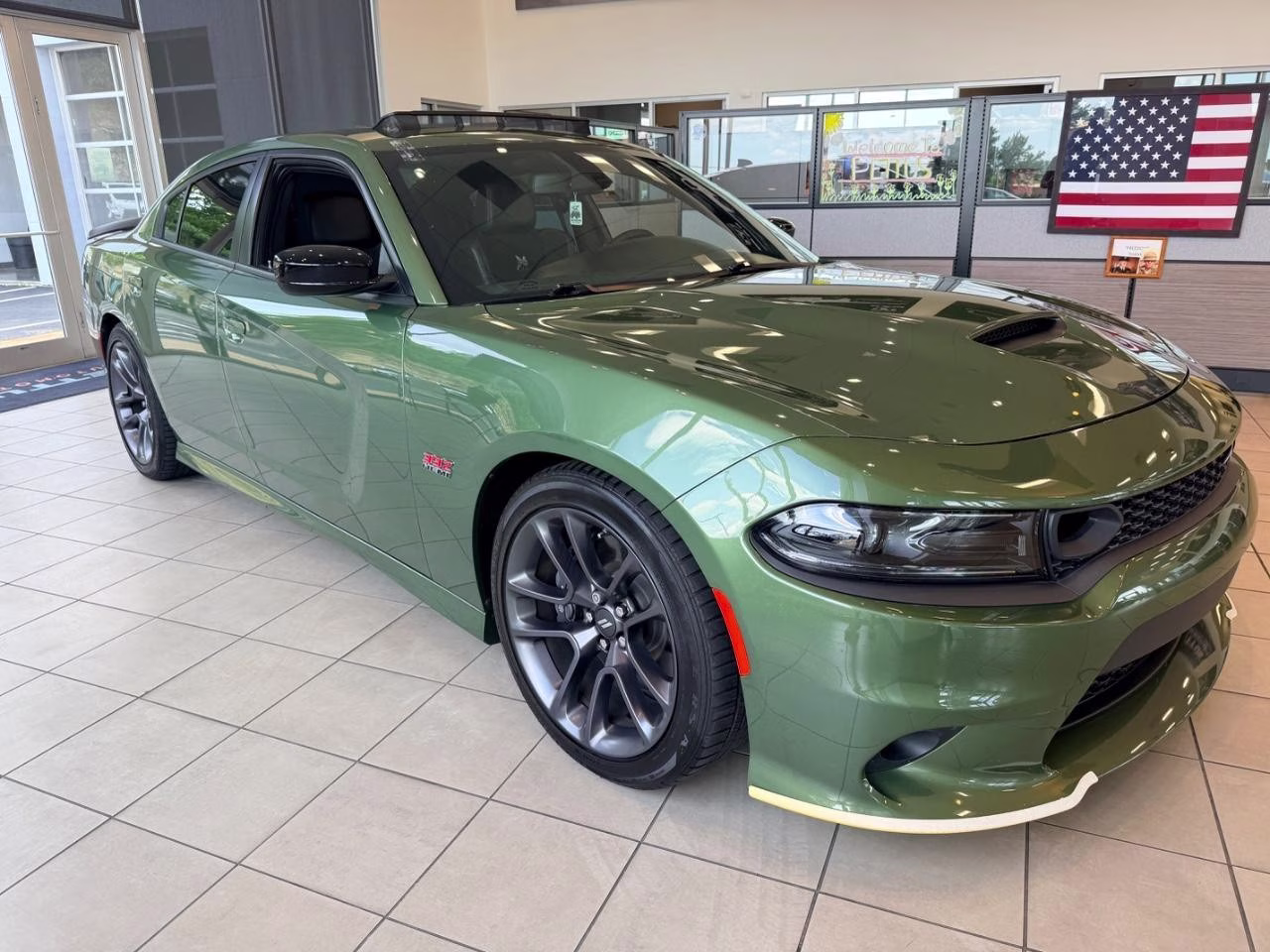 2023 GREEN Dodge Charger R/T Scat Pack RWD Sedan
