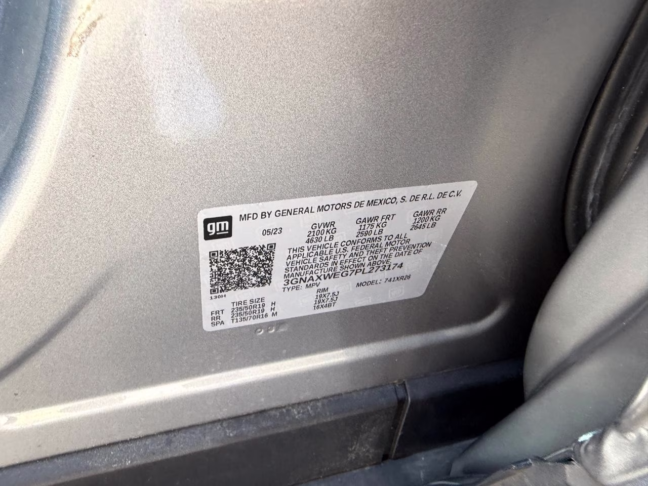 2023 Sterling Gray Metallic Chevrolet Equinox RS AWD SUV