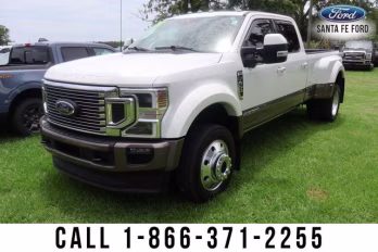 2022 White Ford Super Duty F-450 DRW King Ranch 4X4 Truck