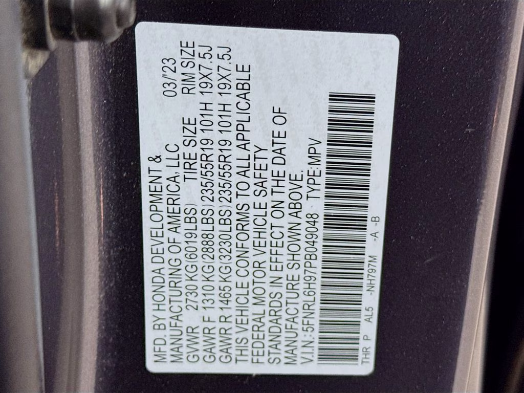 2023 Modern Steel Honda Odyssey Elite FWD Van