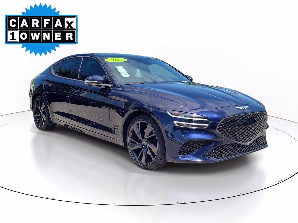 2023 Capri Blue Genesis G70 2.0T Sport Prestige RWD Sedan