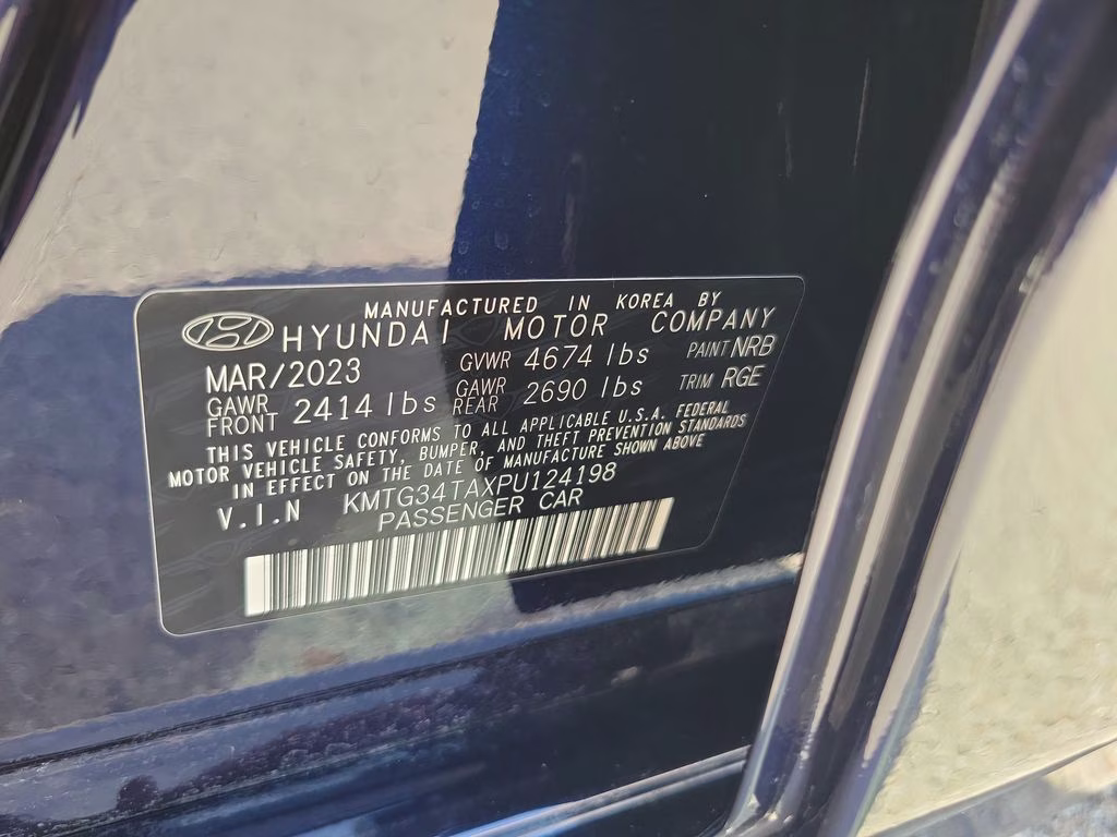 2023 Capri Blue Genesis G70 2.0T Sport Prestige RWD Sedan