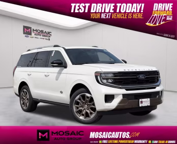 2026 Star White Metallic Tri-Coat Ford Expedition King Ranch SUV