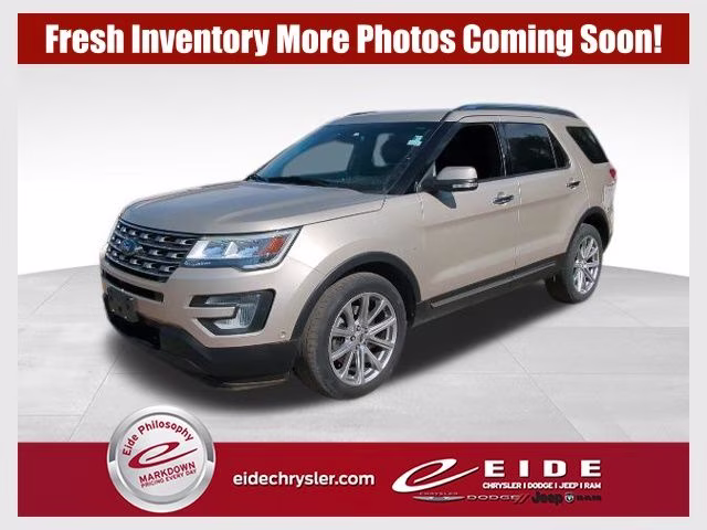 2017 White Gold Metallic Ford Explorer Limited 4X4 SUV
