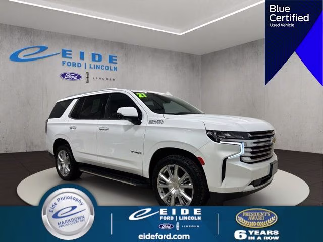 2021 Summit White Chevrolet Tahoe High Country 4X4 SUV